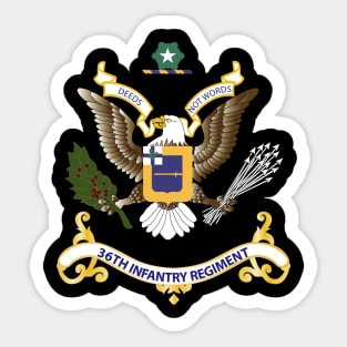 Regimental Colors - 36th Infantry Regiment Sticker